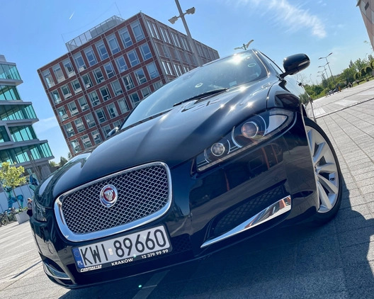 Jaguar XF cena 63000 przebieg: 101000, rok produkcji 2013 z Niepołomice małe 277